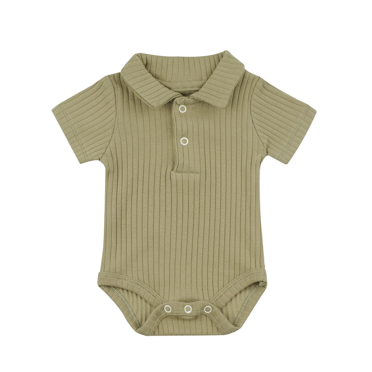 Minimal Newborn Polo Bodysuit